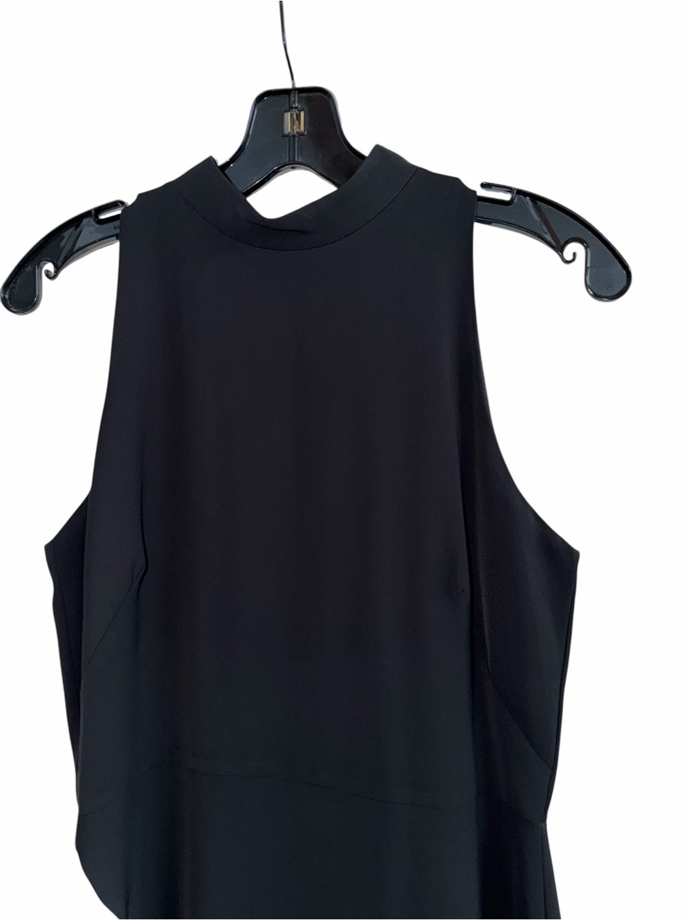 White House Black Market Black One-Shoulder Dress with White Side Panel size 6 - Picture 2 of 8